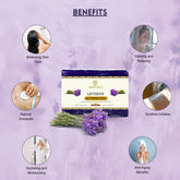 Vagad’s Herbal Lavender Soap – Calming & Aromatic Body Cleanser with Natural Lavender Oil | Gentle Soap for All Skin Types | Sulphate-Free, Paraben-Free, Cruelty-Free - 125gm (Pack of 3)